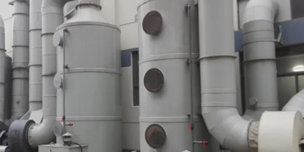 Multiple scrubber towers installed on pipelines