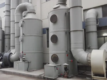 Multiple scrubber towers installed on pipelines