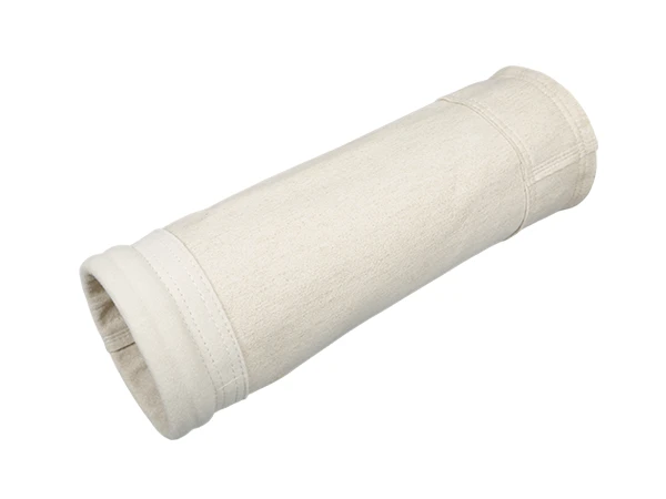 An aramid filter bag placed on a flat surface