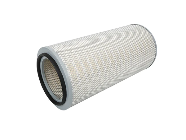 A cellulose dust collector cartridge filter placed on a flat