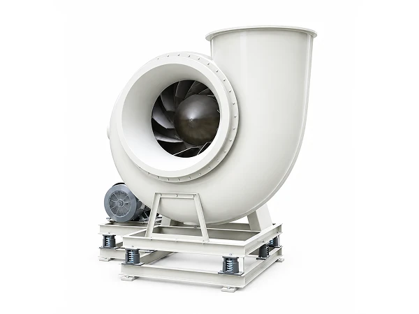 A direct-drive FRP fan installed on a support frame