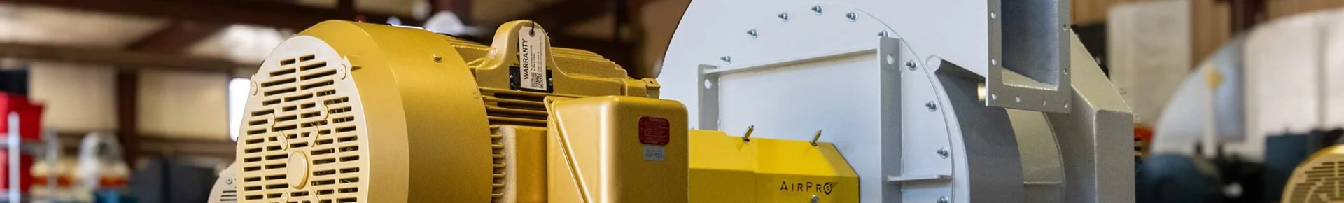 A fan system is installed in a factory.