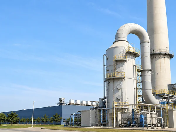 Many desulfurization systems are installed in industrial plants.