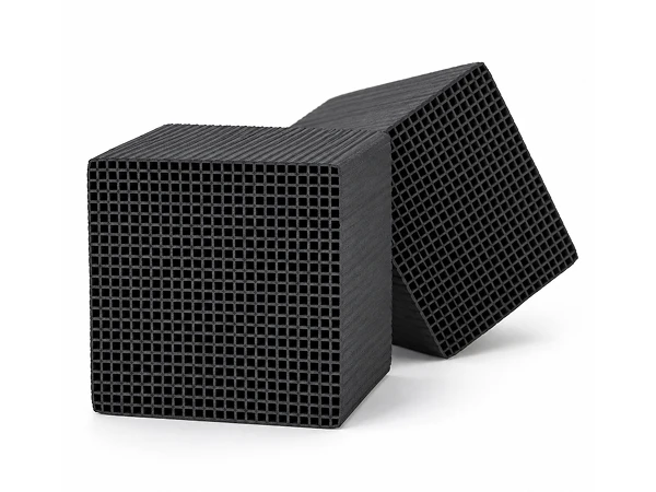 Two honeycomb activated carbon blocks