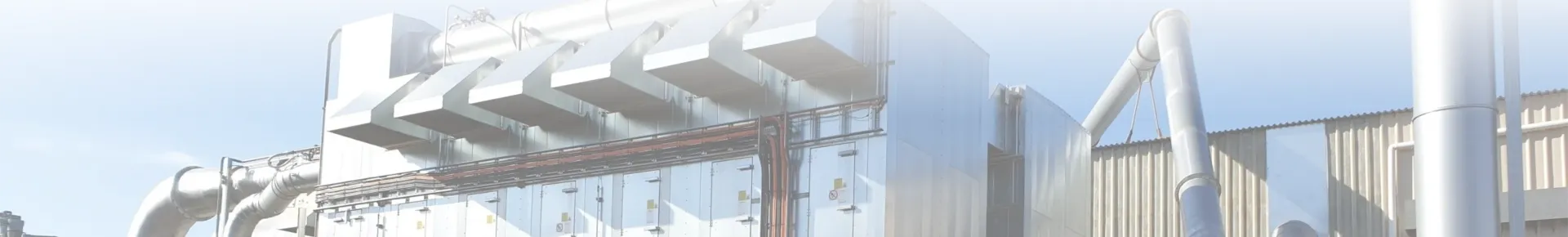 A dust collector and fan stack installed together