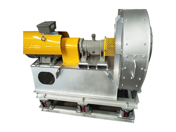 A Shaft-Drive Metal Fan installed on a support frame