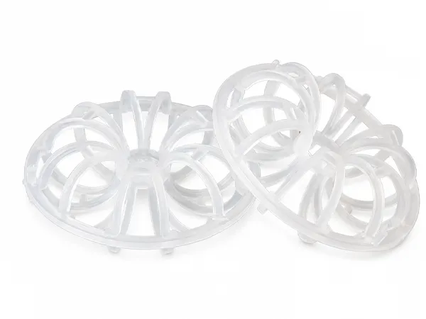 Two plastic teller rosette ring units placed together